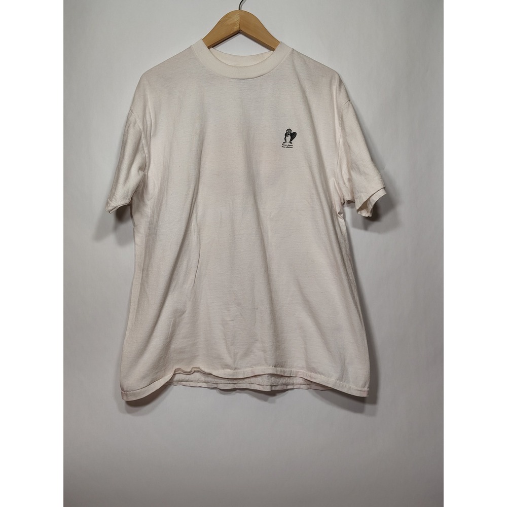 Vintage Beaver Liquors Avon Colorado‎ Oneita Power-T Graphic Shirt White XL